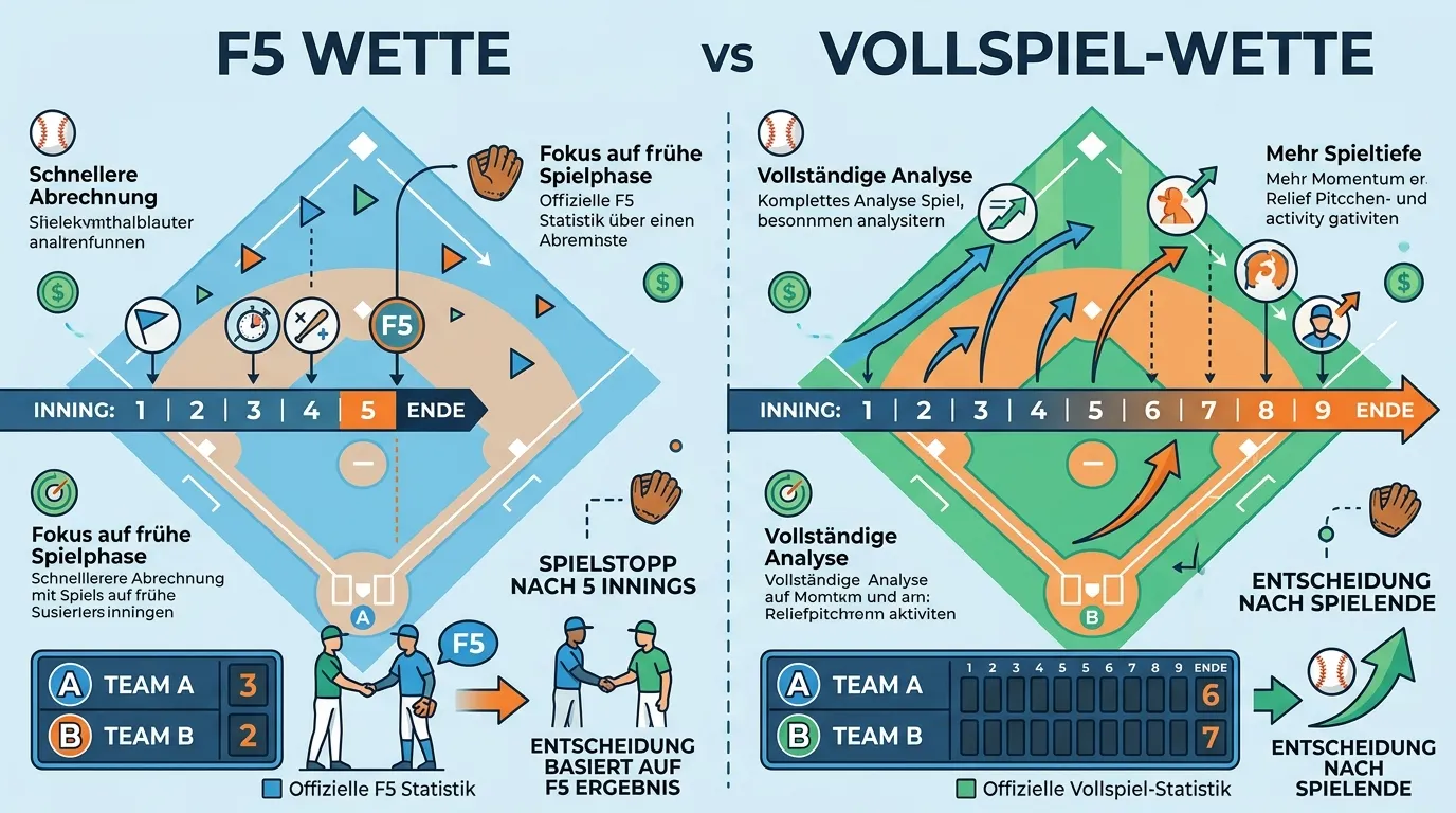 F5 Wette versus Fullgame Moneyline beim Baseball – wann welcher Markt die bessere Wahl ist
