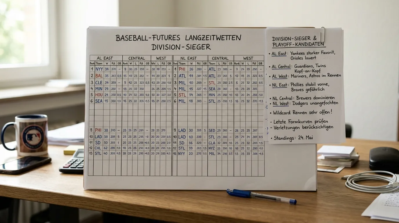 Division-Sieger Futures Wetten in der MLB – American League und National League