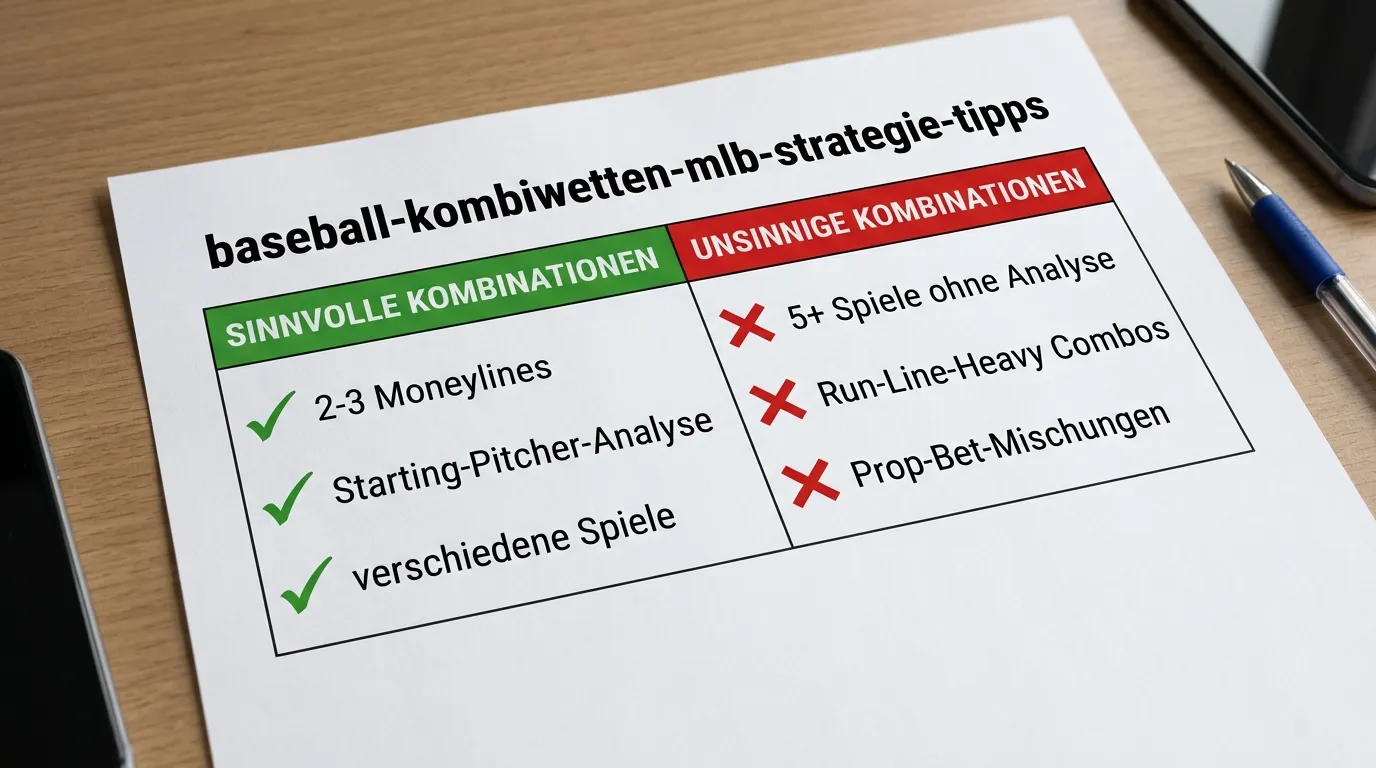 Strategietipps für sinnvolle und unsinnige Baseball-Kombiwetten auf MLB-Spiele bei GGL-Anbietern