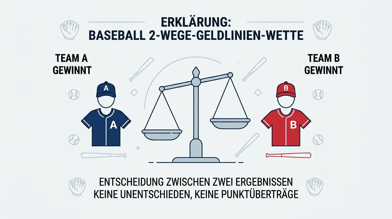 Erklärung des 2-Wege-Markts bei Baseball Moneyline Wetten ohne Draw-Option