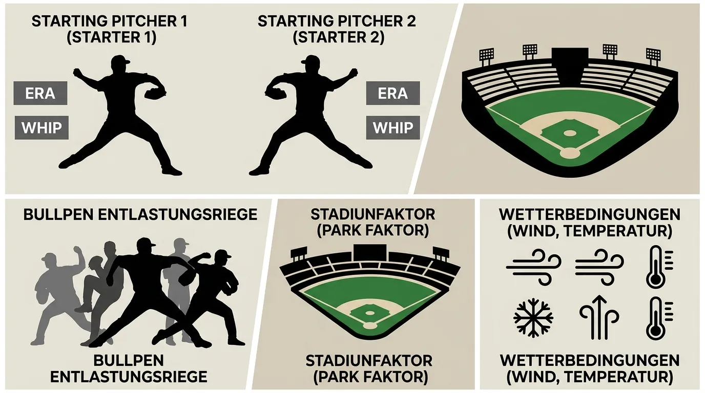 Einflussfaktoren auf die Over/Under Runs-Schranke beim Baseball – Pitcher, Bullpen und Stadion