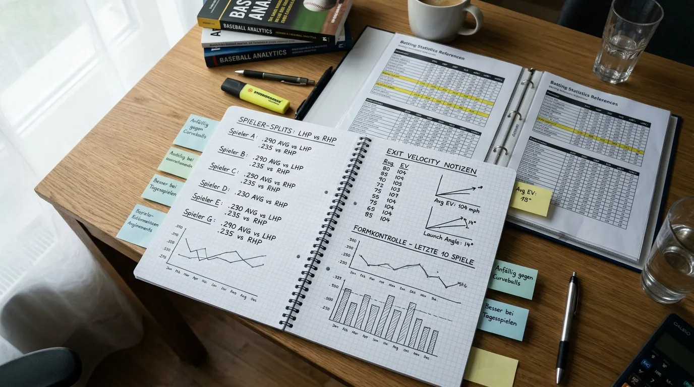 Datenbasierte Strategie für Baseball Prop Bets – Splits, Exit Velocity und aktuelle Formkurve