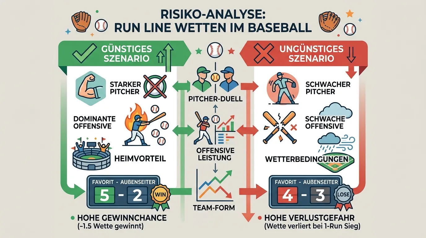 Risikoanalyse bei Baseball Run Line Wetten – wann die Favoriten-Run-Line verlustreich ist