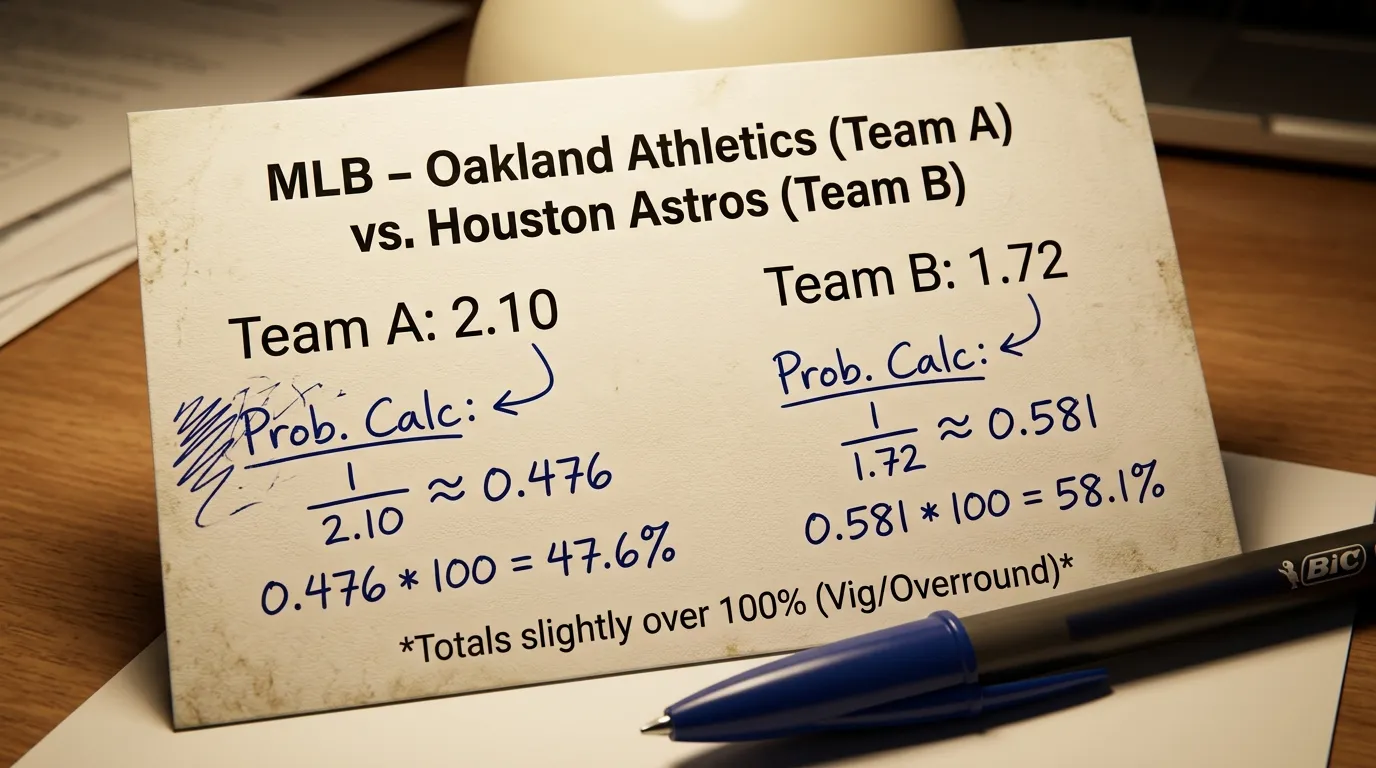 Erklärung der Moneyline-Wette beim Baseball mit Quotenbeispiel für MLB-Spiele