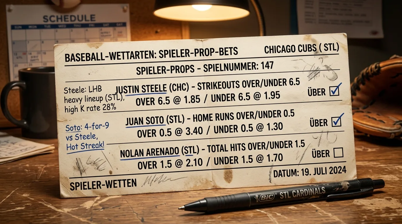 Baseball Prop Bets für Spieler und Pitcher – Strikeout-Totals und Home Run Wetten erklärt