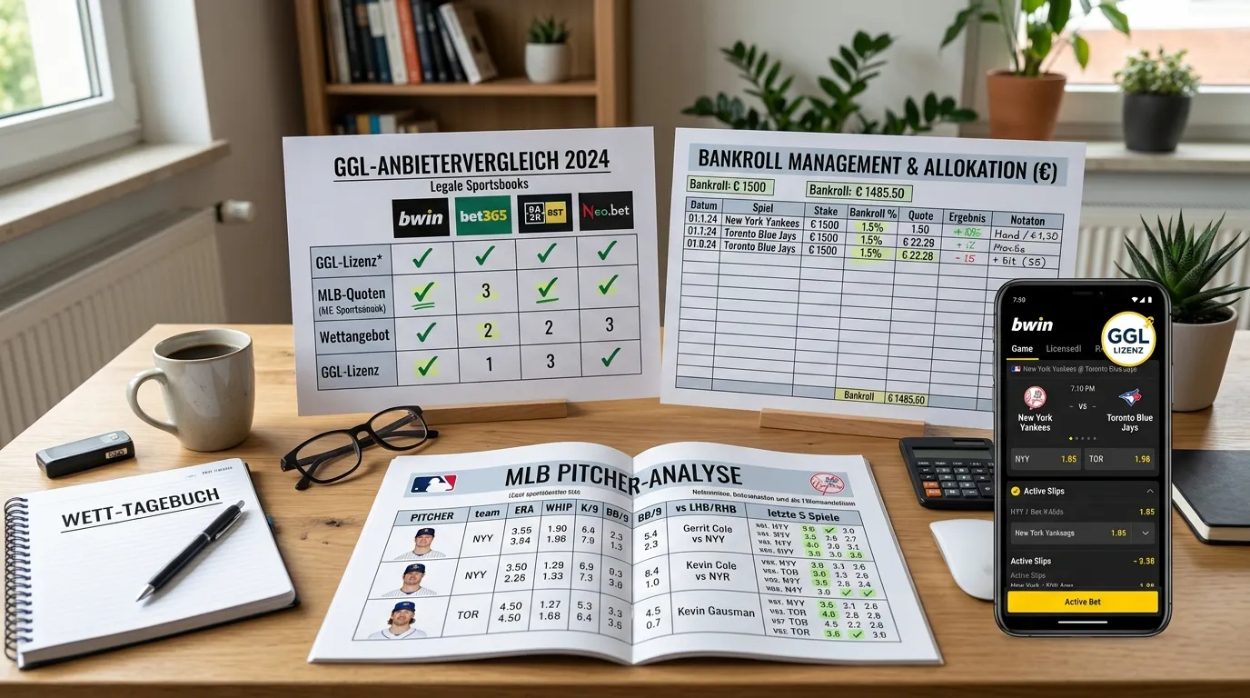Strategie Baseball Wetten Anfänger – diszipliniertes Wetten mit Bankroll-Plan und GGL-Anbieter