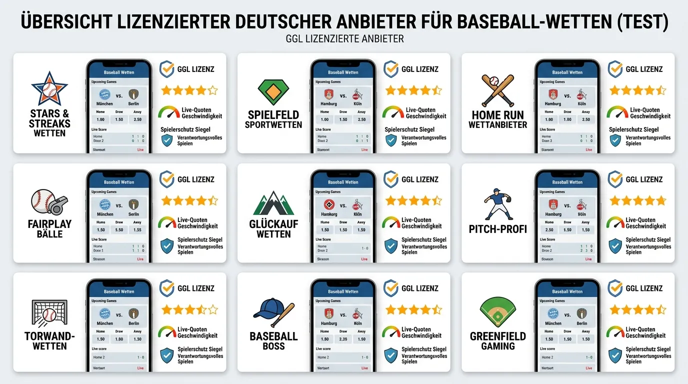 Überblick der besten GGL-lizenzierten Baseball Wetten Apps in Deutschland 2026