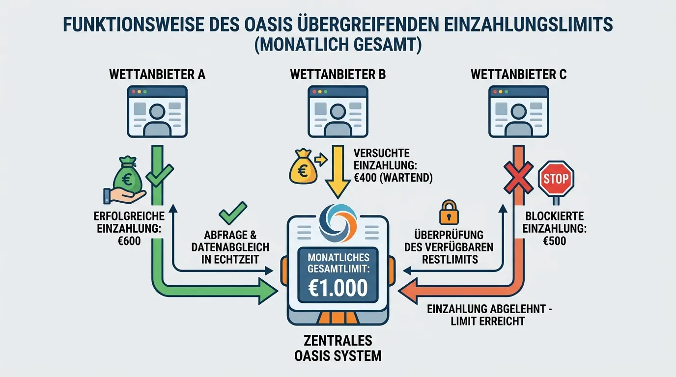 Anbieterübergreifendes Einzahlungslimit 1000 Euro pro Monat beim Sportwetten in Deutschland