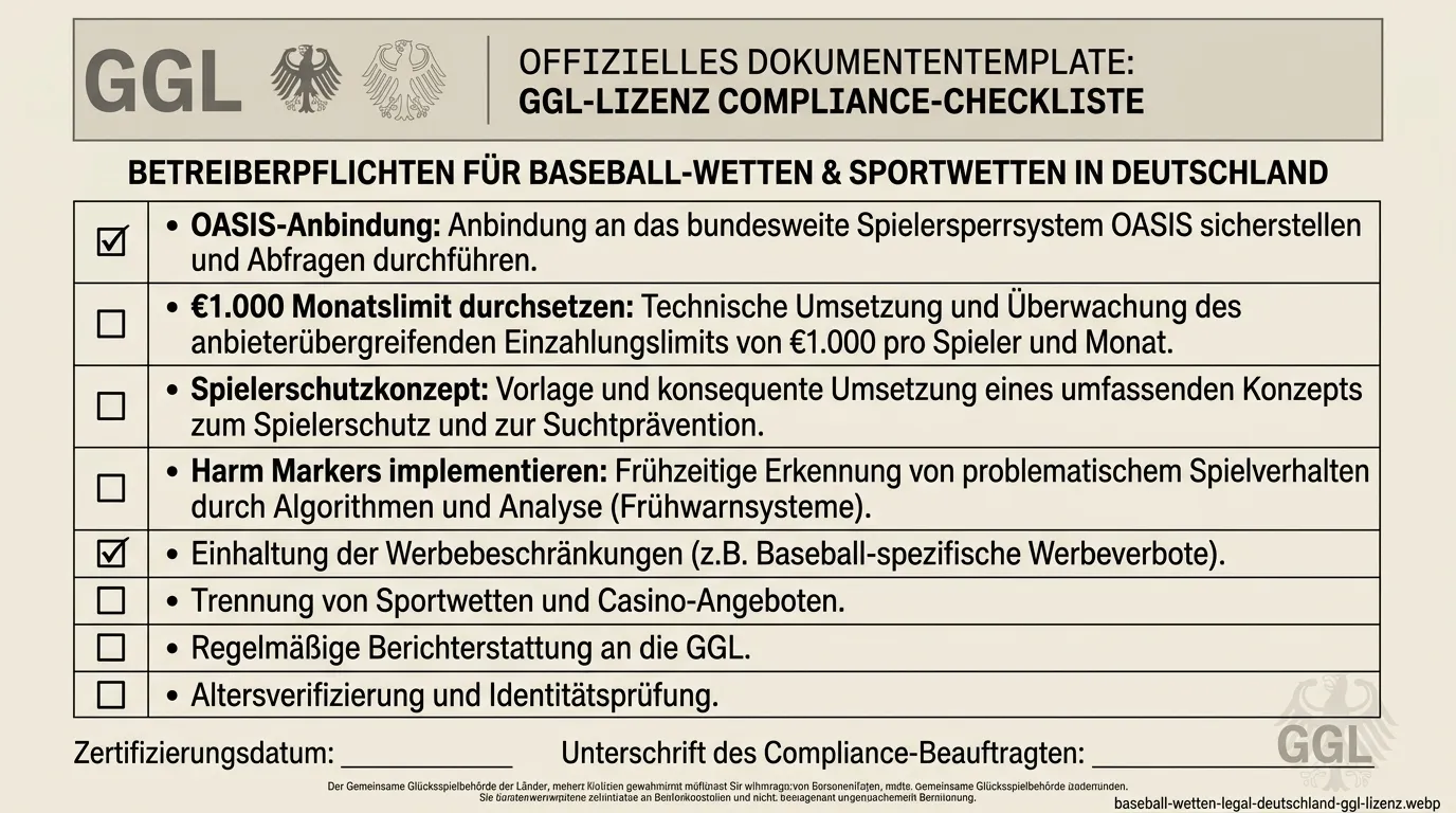 GGL-Lizenz Bedeutung für Baseball Wettanbieter in Deutschland – Pflichten und Spielerschutzstandards