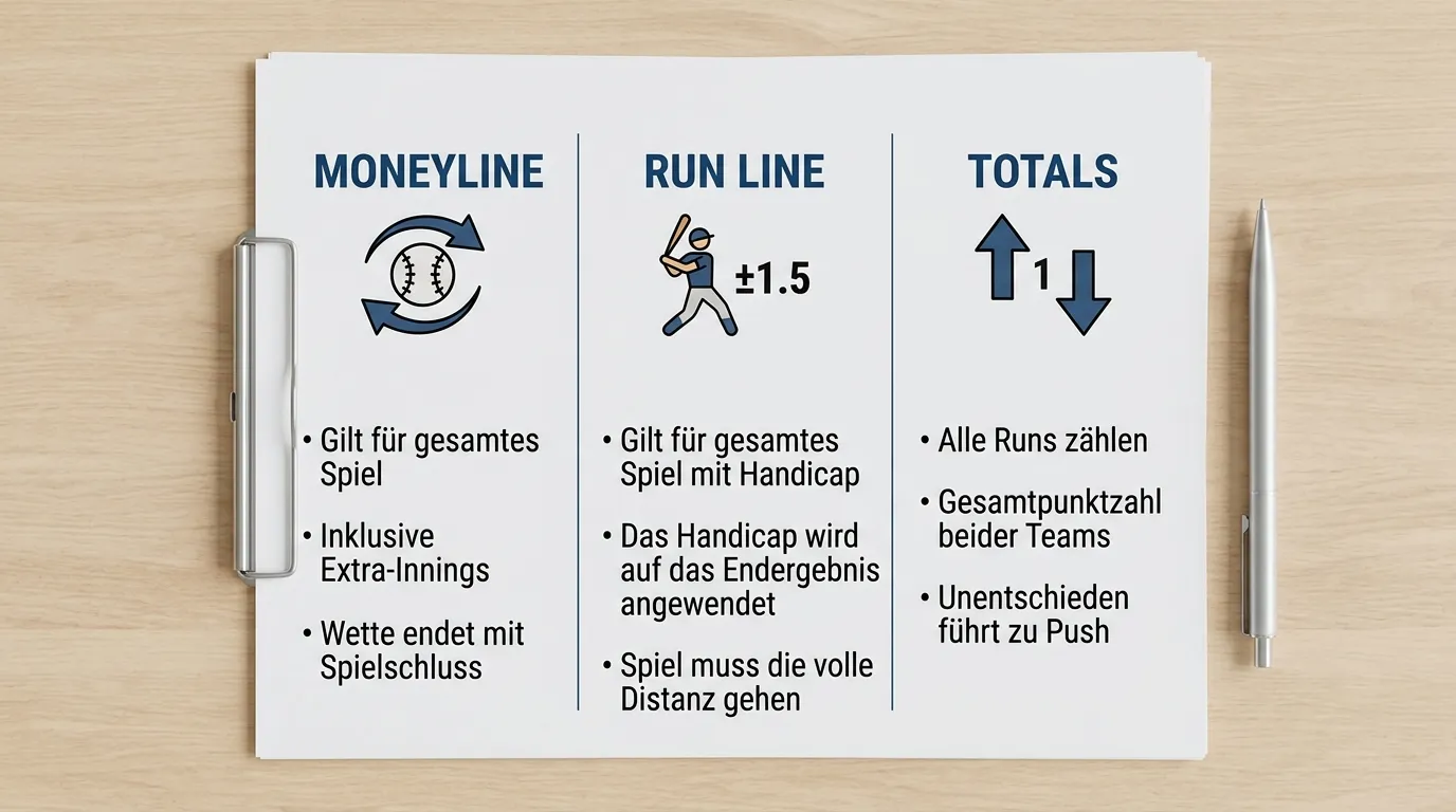 Abrechnungsregeln Extra Innings Baseball Wetten – Moneyline, Run Line und Totals Vergleich