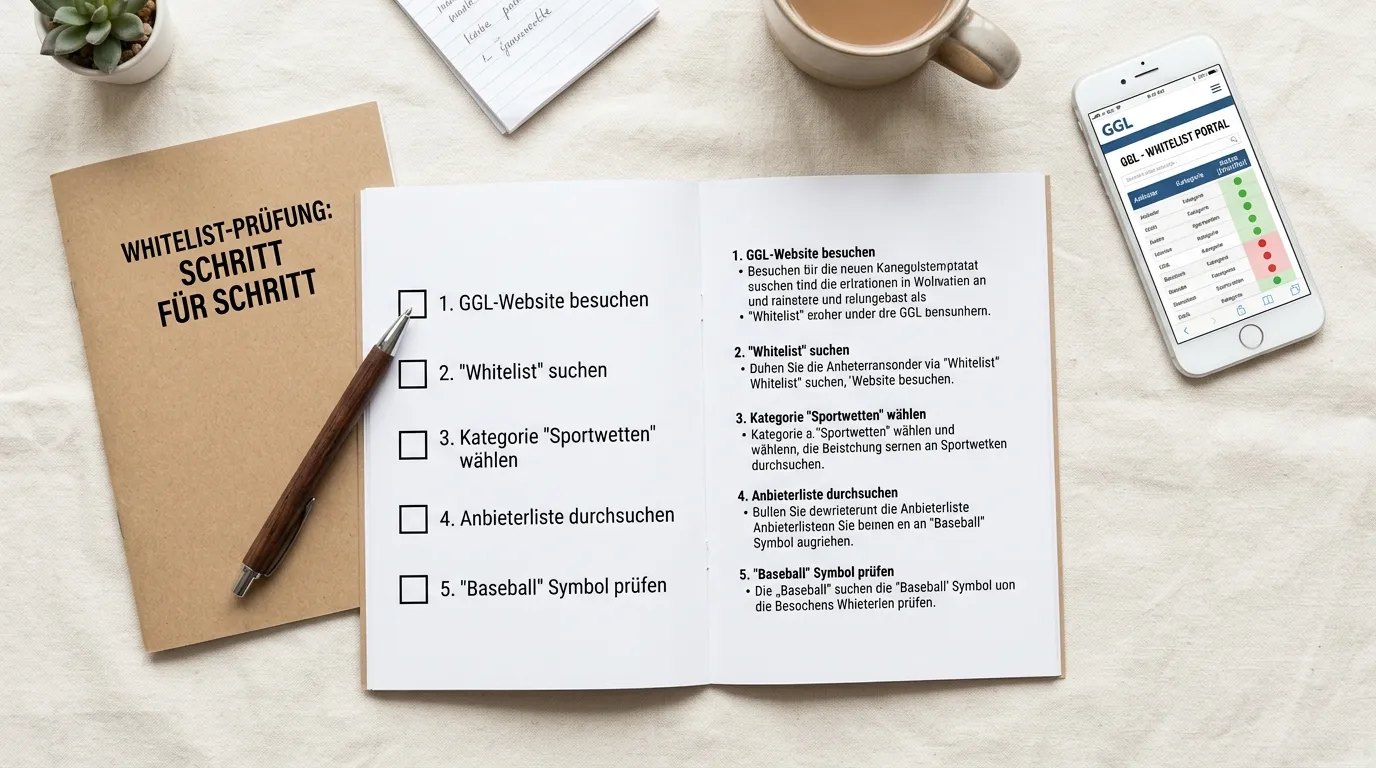 GGL Whitelist Schritt-für-Schritt-Anleitung – Baseball Wettanbieter auf GGL-Lizenz prüfen