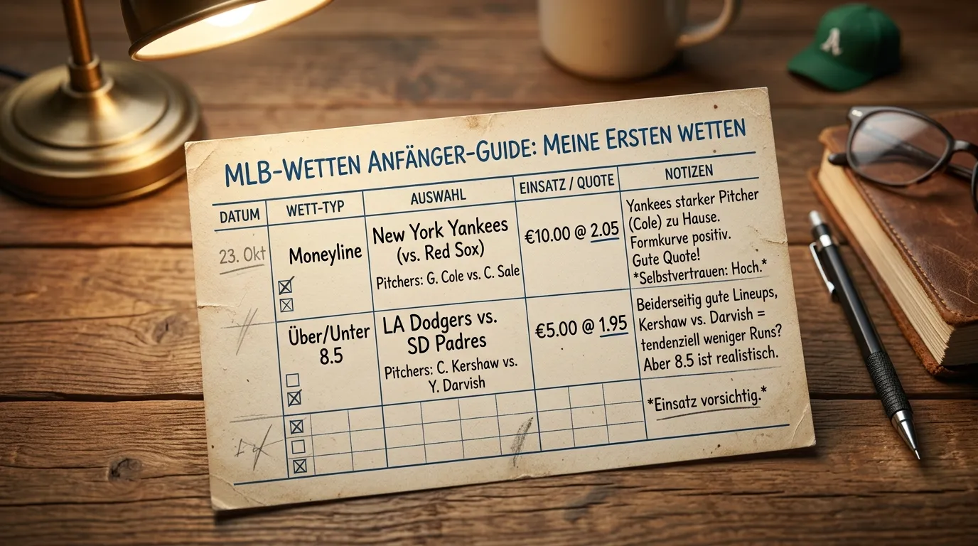 Erste Baseball Wetten als Anfänger in Deutschland – Moneyline und Run Line Einsteiger-Strategie