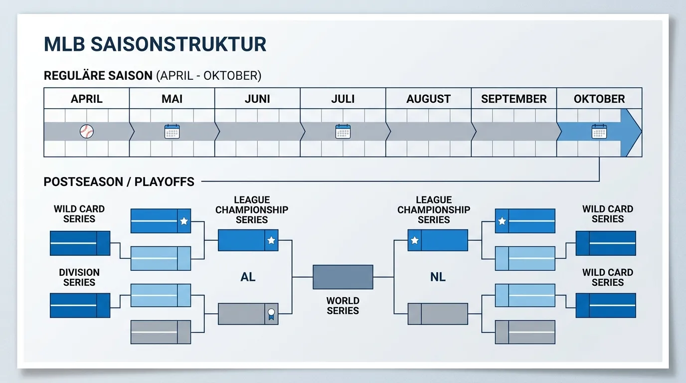 MLB Saison Struktur für Wetter erklärt – Regular Season, Playoffs, World Series Überblick