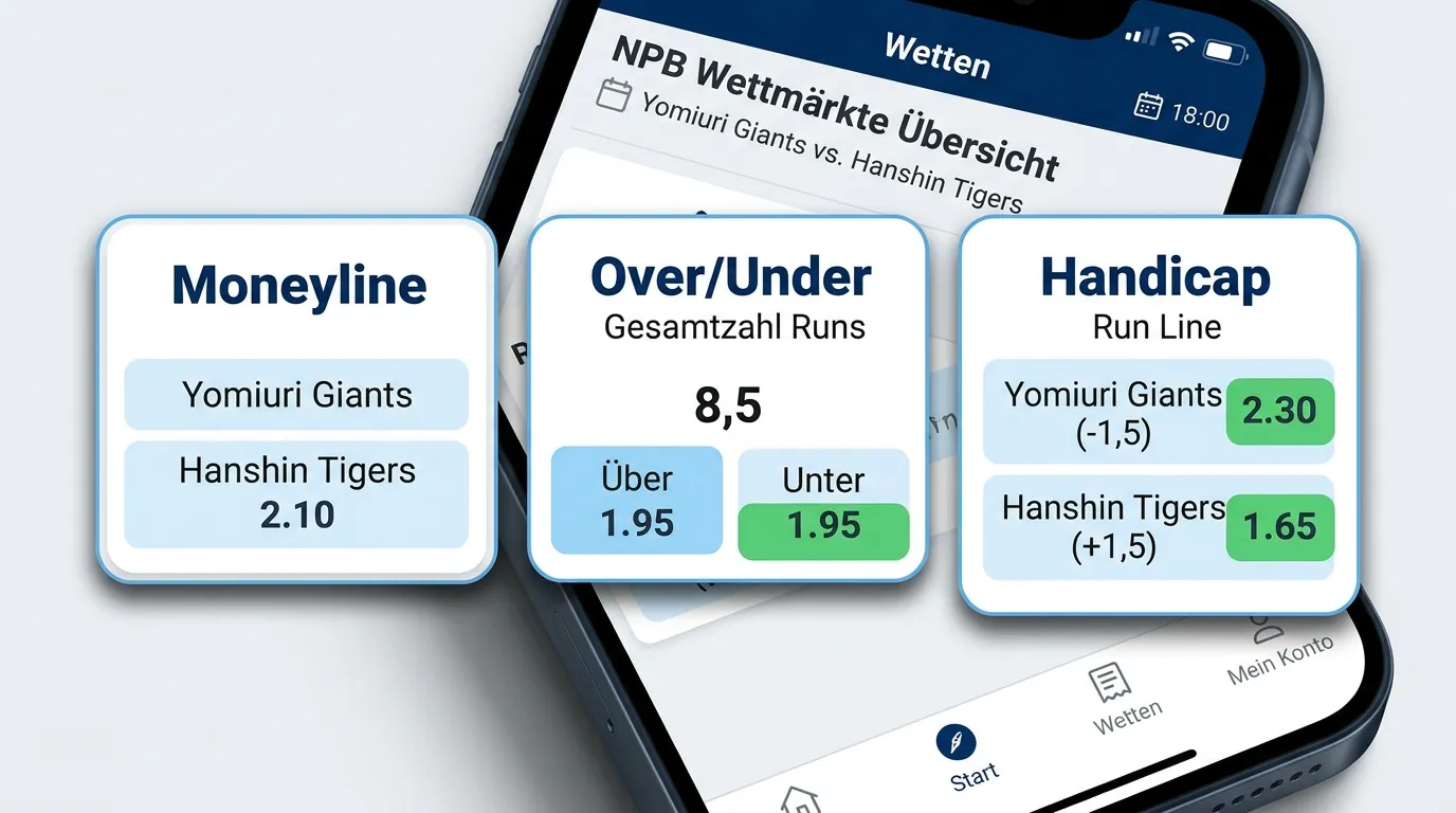 Moneyline-Quoten für NPB-Baseball-Spiele bei deutschen GGL-lizenzierten Buchmachern im Vergleich