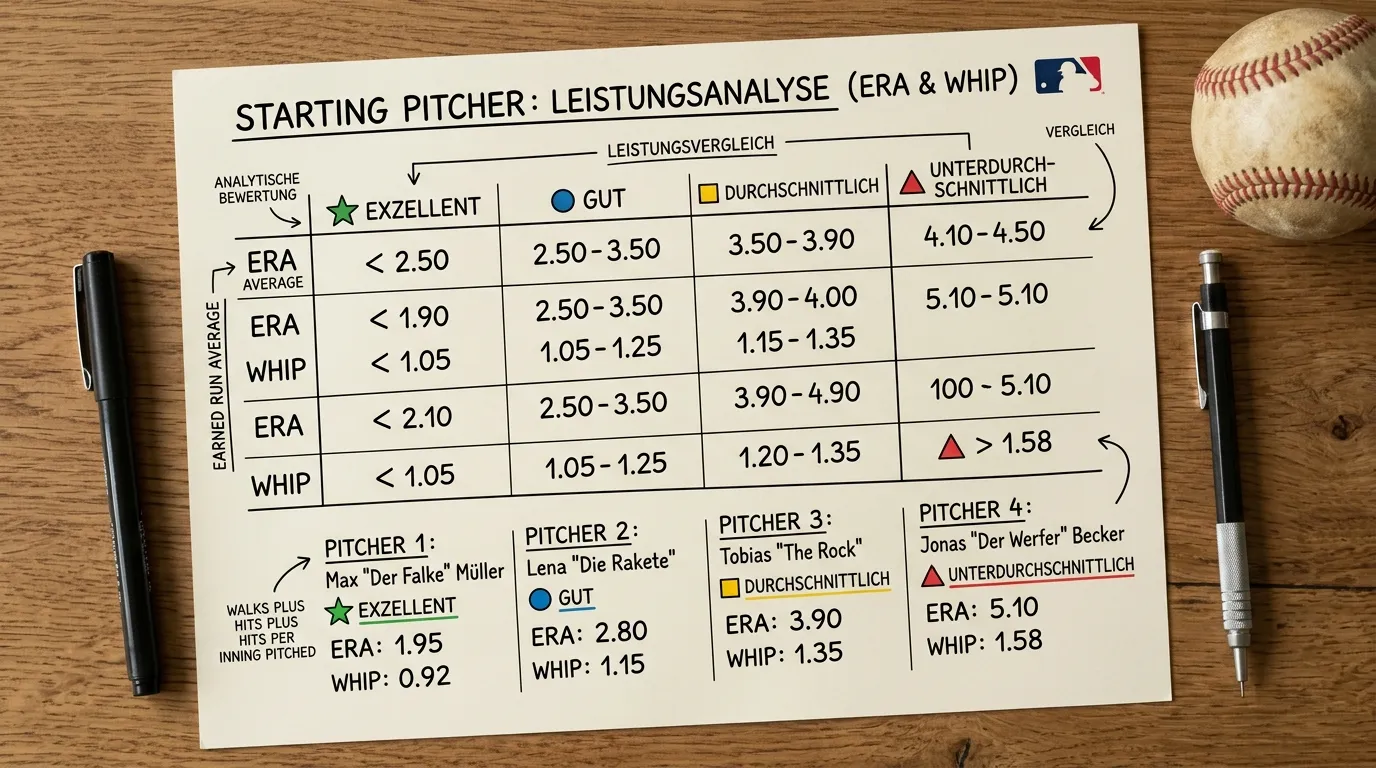 ERA und WHIP Analyse des Starting Pitchers als Grundlage für starting pitcher baseball wetten