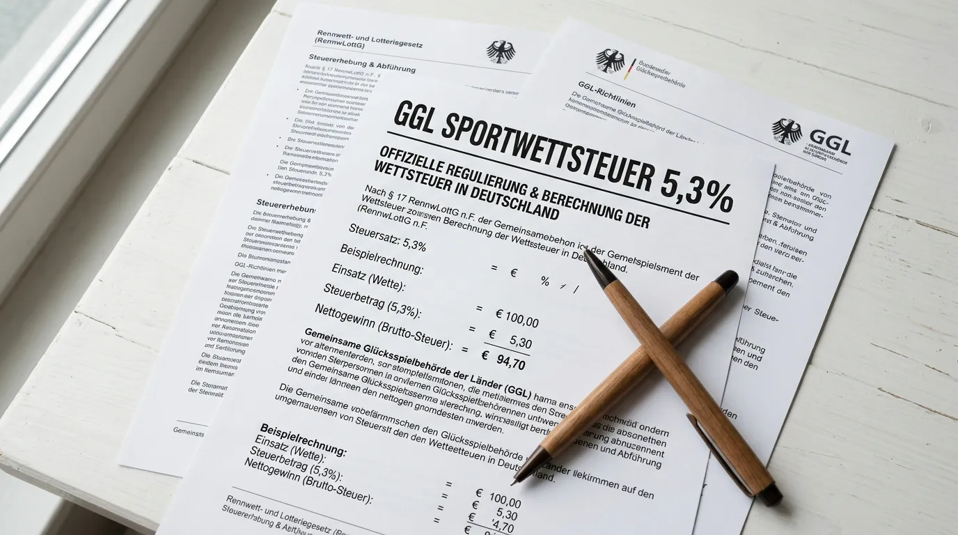 Sportwettsteuer Deutschland GGL – 5,3 % auf jeden Baseball-Wett-Einsatz erhoben